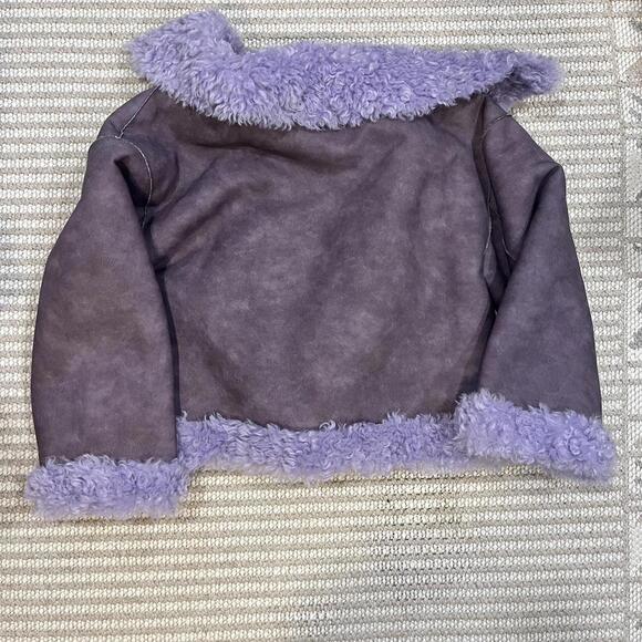 Free People Kiki Oversized Sherpa Jacket in Lilac - Picture 9 of 9